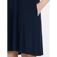 thumbnail image 4 of Time and Tru Women’s Sleeveless Knit Swing Dress, Sizes XS-XXXL, 4 of 6