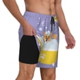 thumbnail image 3 of Picia Corgi Washing in Bathtub pattern Mens Swim Trunks with Compression Liner Stretch Beach Shorts Quick Dry with Zipper Pockets No-Chafing Board Shorts-XX-Large, 3 of 9