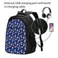 thumbnail image 2 of Yiaed Skull flower funny Print Laptop Backpack,Business Travel Durable Laptops Backpack with USB Charging Port,Water Resistant College Computer Bag, 2 of 5