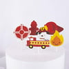 DIY Happy Birthday Fireman Cake Decoration Set For Kids Party Decoration Fire Truck Fireman Fire Department Props