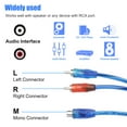 thumbnail image 3 of 2 Pcs RCA Y Splitter Cable, DISEN RCA Y Adapter Connector 1 Female to 2 Male, RCA Speaker Splitter Shielding Cable Adapter, Blue, 3 of 8