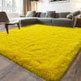 thumbnail image 4 of ZENELESS 8'x10' Large Fluffy Rugs,Soft Indoor Modern Plush Shaggy Carpet for Living Room Bedroom Nursery Home Decor Yellow, 4 of 8