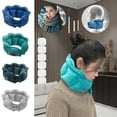 thumbnail image 7 of neck pillow airplane Crystal Velvet Neck Inflatable Pillow Neck Inflatable Pillow Neck Protective Pillow New Neck Pillow(Deep Blue), 7 of 7