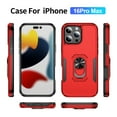 thumbnail image 5 of ELEHOLD Case for iPhone 16 Pro Max, Heavy Duty Shockproof Full Body Case with Built in Metal Ring Holder Kickstand + Screen Protector,G, 5 of 10