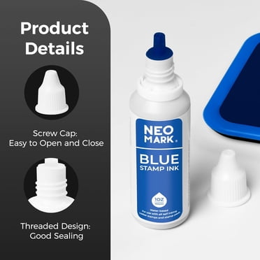 NEO MARK Premium Stamp Ink, Quick-Drying And AP-Certified Non-Toxic