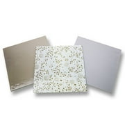 8x8 Light Brown Opalescent Glass Pack 3pcs