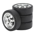 thumbnail image 1 of 4Pcs RC Car Tire Plastic Hub Rubber Wheel 3.3cm Diameter 1.2cm Width Accessory Set Kit for AE86 RC Crawler Car Upgrade Parts, 1 of 8