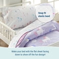 thumbnail image 4 of Wildkin Kids 4 Pc Toddler Cotton Bed in a Bag for Boys & Girls (Unicorn Purple), 4 of 6