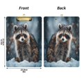 thumbnail image 2 of Acrylic Writing Board Gold 12.5*9 Inch Clipboards Transparent Acrylic Material Suitable For Office Classroom Teachers Fashion Bloggers Stationery Enthusiasts Raccoon Snow Scene, 2 of 9