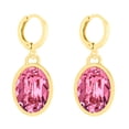 thumbnail image 1 of Arete para Mujer con Cristal Swarovski en Forma de Oval – Bañado en Oro 14k– Arete Elegante y Brillante, Aretes de Mujer de Moda– Joyería para Mujer de Moda– Regalo especial Ortiz Espinosa Temporada, 1 of 6