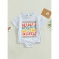 thumbnail image 2 of Coduop Infant Baby Summer Short Sleeve Rompers,Funny Letter Print Newborns Bodysuit Playsuit, 2 of 8