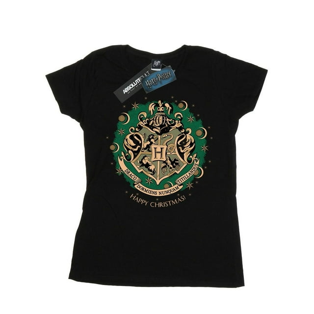 Harry Potter Womens Christmas Wreath Cotton T-Shirt