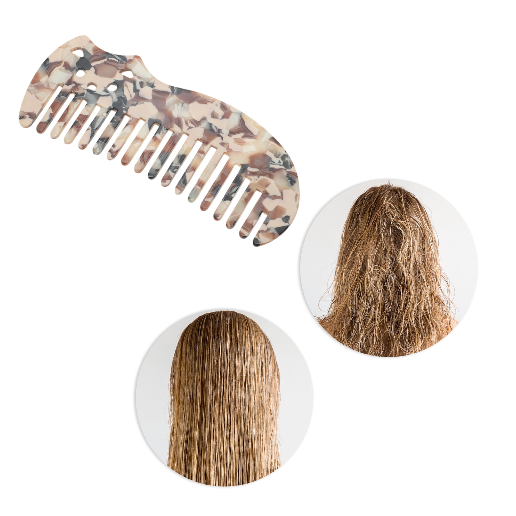 Unique Bargains 1 Pc Cute Cat Marble Hair Comb suitable for Making hair Smooth  Brown