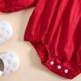 thumbnail image 5 of EnJoCho My First Valentines Baby Girl Outfit Heart Smoc𝗄ed Bubble 𝖱omper Bodysuit Cute Spring Clothes Jumpsuit Knitwear Kids Clothing Toddler Holiday Special Ocasion Gift Set 𝖱omper Suit Playsuit, 5 of 7