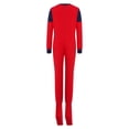 thumbnail image 4 of Haitryli Boys Girls Zip Back Long Sleeve & Leg Footed Jumpsuit One Piece Special Needs Adaptive Clothing for Kids Red 6, 4 of 7
