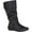 Black Faux Suede, variant on Journee Womens Shelley-3 Wide Calf Round Toe Mid Calf Boots
