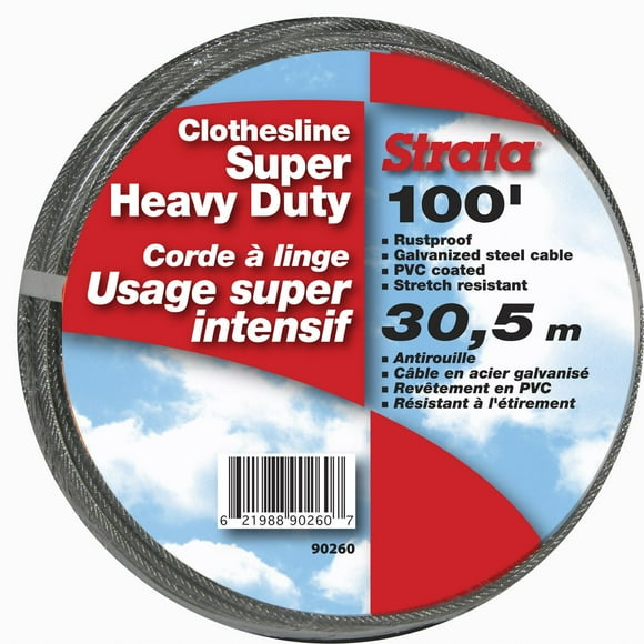 Corde à linge Ben-Mor pour usage super intensif Corde à linge de 100 pi