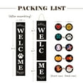 thumbnail image 3 of Perfnique Interchangeable Welcome Sign for Front Porch Standing, 47 x 7.9 Inch Black Wooden Leaner Sign with 10 Interchangeable Designed Icons(5 double sided disks), Modern Farmhouse Rustic, 3 of 8