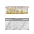 thumbnail image 2 of Kitchen Valances for Window, Gradient Ginger Waves Light Filtering Rod Pocket Valance Curtain, Abstract Bohemian Beach Short Curtains Window Topper for Bedroom Bathroom Living Room 42x18in, 2 of 9