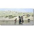 thumbnail image 1 of Ceramic Tile Mural-Henry Farny Indians Floor Tile Mural 2. 72" w x 36" h using (18) 12 x 12 ceramic tiles, 1 of 3