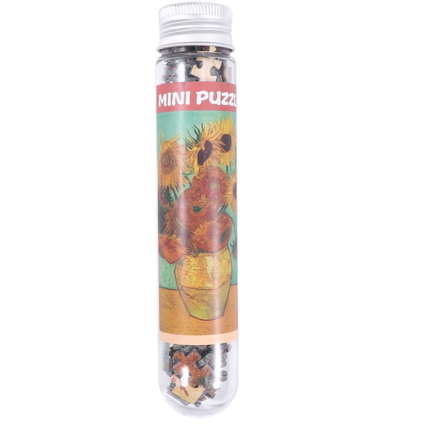150 piezas en un juego creativo Mini rompecabezas de papel rompecabezas educativo divertido rompecabezas de juguete para hombre mujer adultos (patrón de girasol)