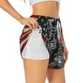 thumbnail image 3 of Lsque Veterans Day1 Printed Women's Running Shorts with Liner Pockets,Elastic Quick Dry Workout Athletic Gym Yoga Shorts,Womens High Waist Shorts-Large, 3 of 9