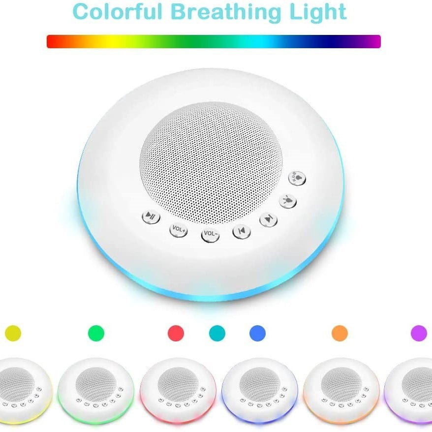 Sleep Machine, White Noise Machine for Adults Kids Sound Machine, 20 Soothing Sounds Machine with Night Light, Portable Sleep Noise Maker Machine for Home, Office, Travel (Color : White)