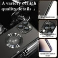 thumbnail image 5 of for iPhone 14 Pro Max Case Magnetic Luxury Plating Clear Case with Camera Lens Protector for iPhone 14 Pro Max Compatible with Magsafe Slim Cover for Women Men-Black, 5 of 6