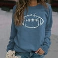 thumbnail image 2 of game day sweatshirt, Women's Football Game Day Sweatshirts Long Sleeve Neck Pullover, 2 of 5