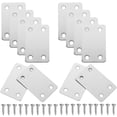 thumbnail image 4 of 20 Pcs Fixed Code Layer Board Metal Mounting Plate Straight Bracket Flat Bracket Brackets for Braces Metal Bracket, 4 of 6
