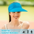 thumbnail image 5 of Deago Womens Sun Visor Hat Wide Brim Summer UPF 50+ UV Protection Beach Sport Cap (Black), 5 of 8