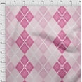 thumbnail image 4 of oneOone Polyester Spandex Pink Fabric Argyle Diy Clothing Quilting Fabric Print Fabric By Yard 56 Inch Wide, 4 of 4