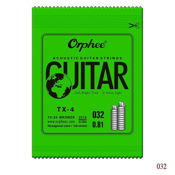 Orphee Acoustic Guitar Strings Single String EBGDA Gauge 010, 014, 023, 030, 039, 047 Long Lasting Performance for Guitarists