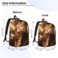 thumbnail image 3 of Rateoe Cute Calf Butterflies A Pattern Canvas College Laptop Backpack,Travel Daypack,Durable Rucksack Travel Notebook Bag School Backpack Book Bag for Men Women-Medium, 3 of 7