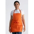 thumbnail image 6 of Chef Works Cooking Apron, 3-Pocket Orange Kitchen Apron for Women and Men, One Size, 6 of 7