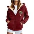 thumbnail image 4 of Wowcloth Women's Fleece-Lined Hoodie, Long Sleeve Stylish and Comfortable for Daily Casual Wear and Outdoor Activities, 4 of 5