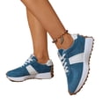 thumbnail image 5 of Willtoo Women's Platform Fashion Sneakers Retro Classic Trainers Casual Lace-up Stylish Tennis Running Walking Shoes, 5 of 6