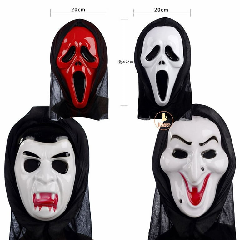 Halloween Mask Realistic Movie Scream Scary Face Creepy Ghost Mask Stick  Tongue Out Funny Scary Cosplay Costume Mask Party Props - AliExpress