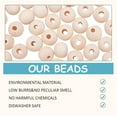 thumbnail image 4 of 1Bag Round Unfinished Wood Beads Natural Wooden Loose Beads Spacer Beads Moccasin 8x7mm Hole: 2~3mm 500pcs/bag, 4 of 9
