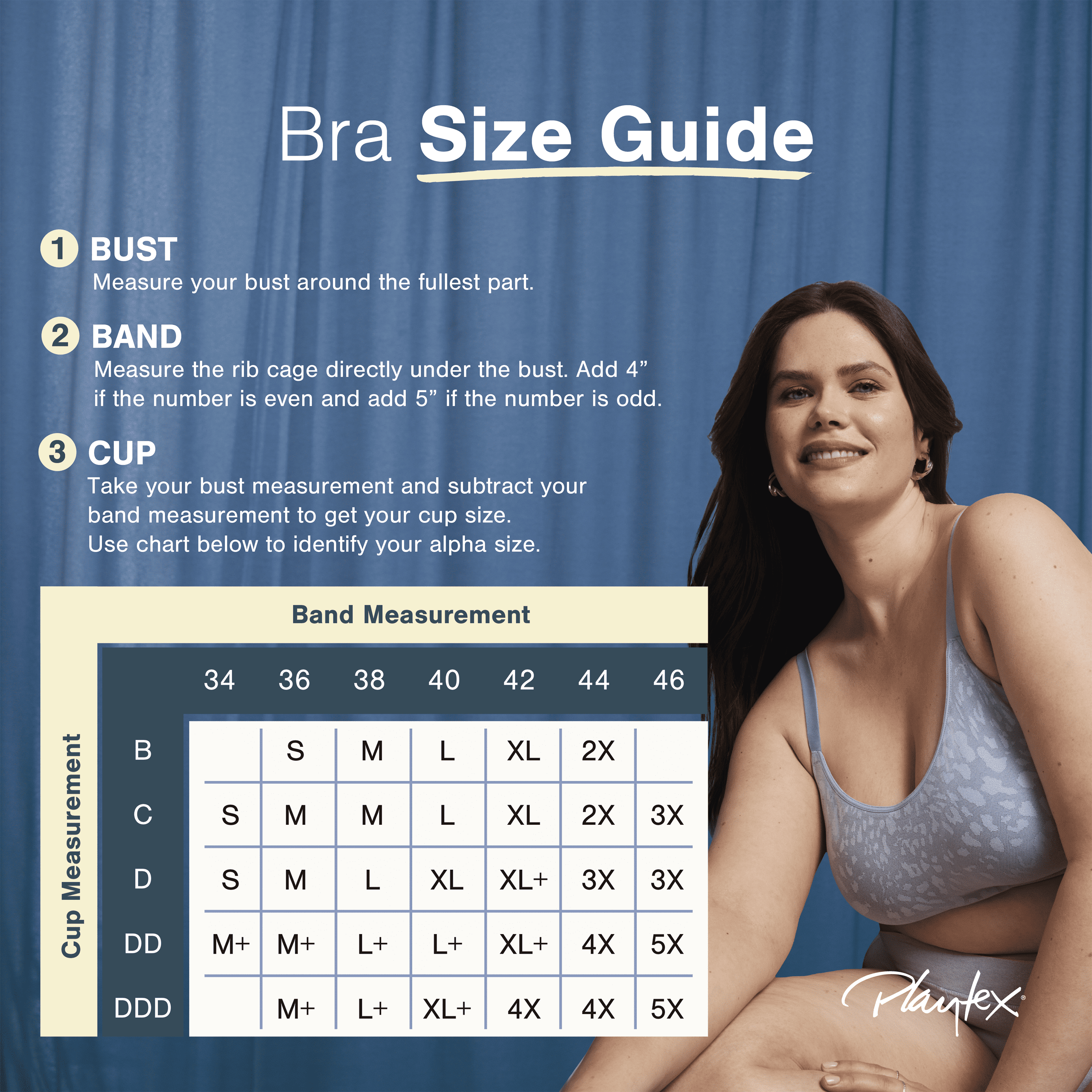 Playtex Women's Seamless Wireless Bra, Moisture-Wicking, Convertible (Plus Sizes)&nbsp;
