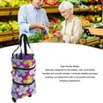 thumbnail image 3 of Collapsible Shopping Bag With Wheels, Folding Shopping Cart, Waterproof Grocery Cart, Washable Utility Cart For Travel Camping Laundry Trolley Bags Grocery Bag For Elderly, 3 of 8