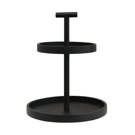 

Bloomingville Mango Wood 2-Tier Tray with Handle Black