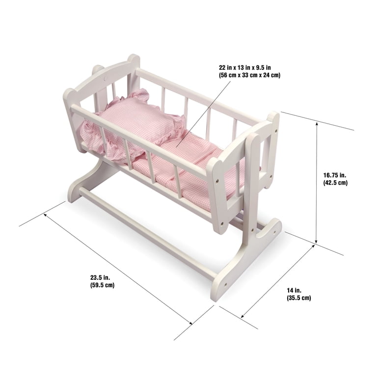 Badger Basket Heirloom Style Doll Cradle with Bedding photo 5