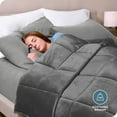 thumbnail image 3 of Bare Home 7 lbs Weighted Blanket for Kids - 40" x 60" - Minky Fleece, Gray, 3 of 10