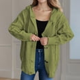 thumbnail image 2 of HAiming Cardigan Sweaters for Women Cable Knit Hooded Coats Trendy Long Sleeve Button down Lightweight Sweater Outwear, 2 of 8
