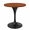 Cognac Brown, variant on LeisureMod Verve Mid-Century Modern Dining Table with a 27" Round MDF Tabletop and Black Steel Pedestal Base for Kitchen and Dining Room, Black