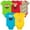 Multicolor, variant on Sesame Street Elmo Cookie Monster Abby Cadabby Infant Baby Girls 5 Pack Bodysuits Newborn to Infant