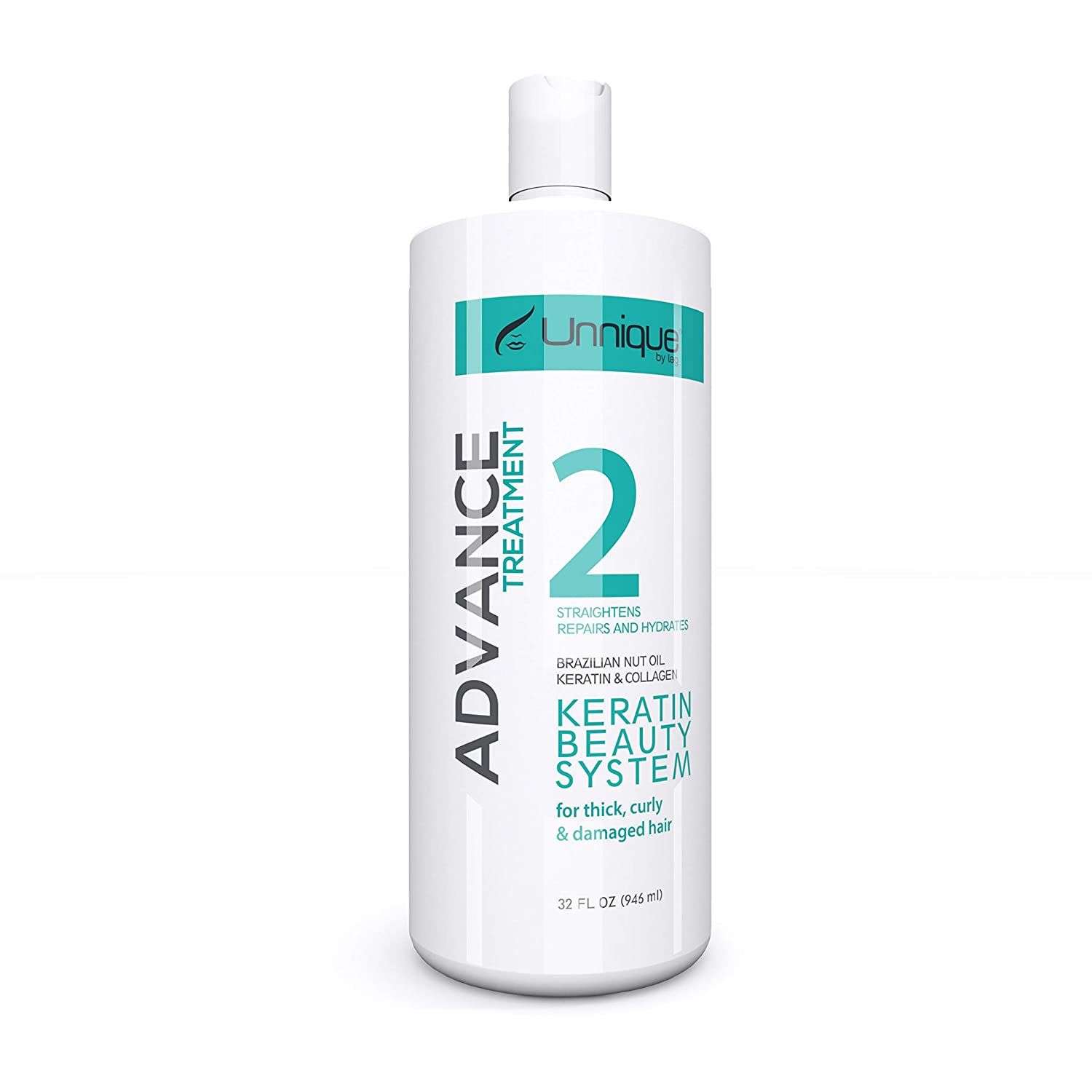 Unnique Advance Keratin Treatment Kit 16 oz ( Deep Cleanse Shampoo, Advance Treatment & Repair Mask)