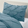 thumbnail image 2 of Nestl 2 Piece Pinch Pleated Pintuck Duvet Cover Set with Shams, Soft Microfiber,Button Closure Bedding Set, Twin - Blue Heaven, 2 of 9