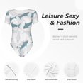 thumbnail image 4 of Balery Cute Shark Body de cuello redondo de manga corta para mujer Tops de manga corta Tops básicos-Large, 4 of 6